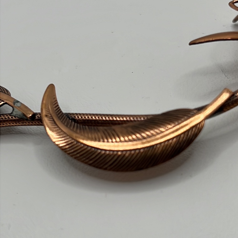 Vintage Copper Flower Brooch. - Picture 10 of 12